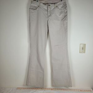 GLO Women’s  Size 9  Vintage Jeans Beige Flare Cotton Blend Long Boot Cut Y2k